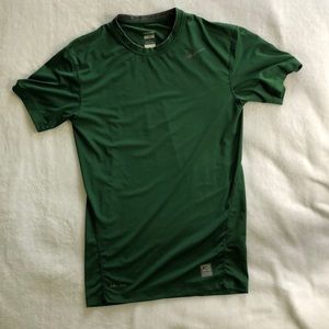 Green Nike Compression Shirt